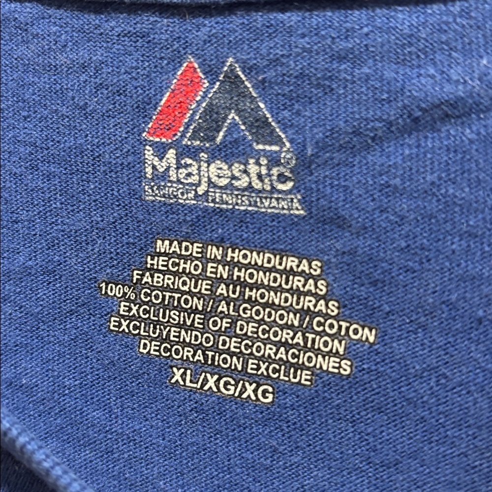 Majestic Blue Cubs Logo Men's Tee - Picture 2 of 3